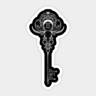 Vintage devilish Key. Key to Hell Sticker